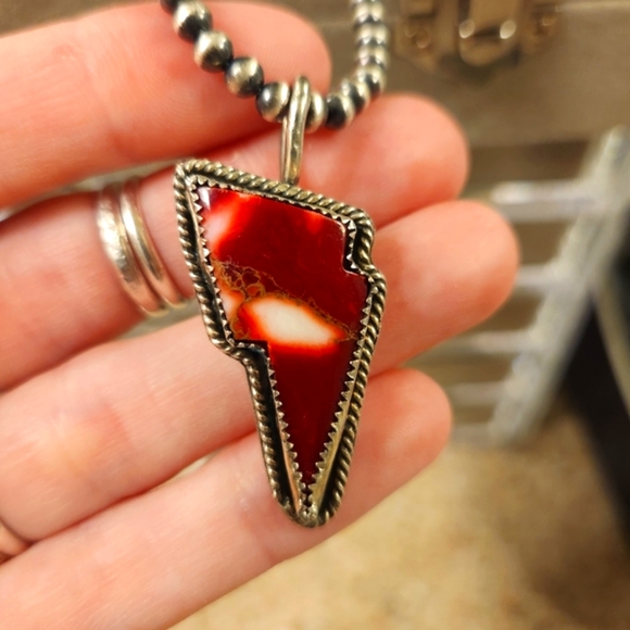 handmade Jewelry - Sterling silver lightning bolt pendent